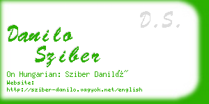 danilo sziber business card